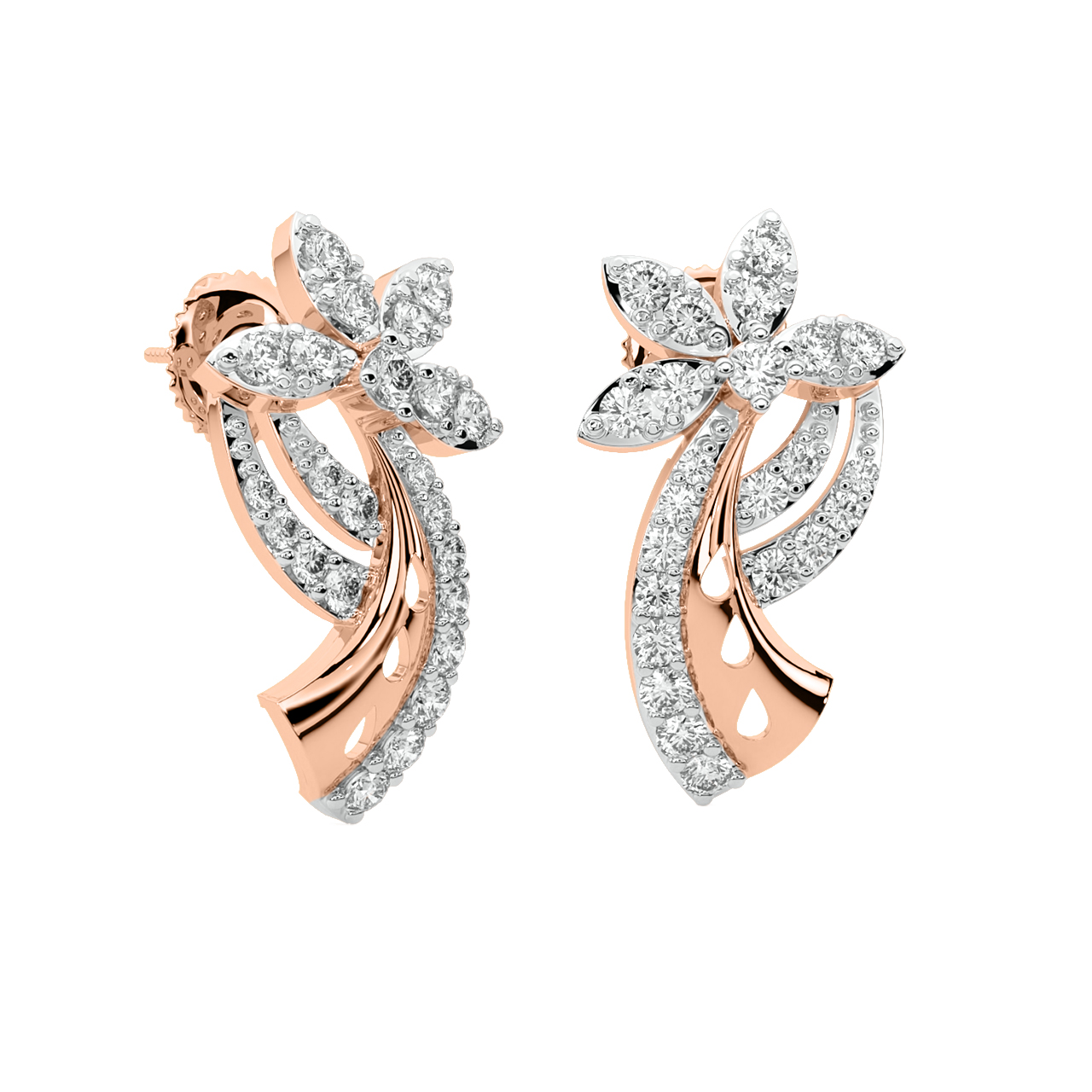 Larisa Round Diamond Stud Earrings